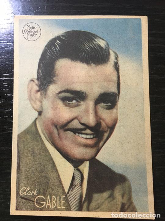 Folhetos de m&atilde;o de filmes antigos de cinema: Clark Gable - Programa de cine Barcelona - C/P 1946