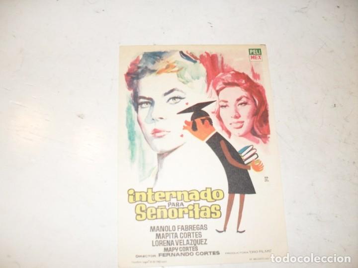 Kino: programa de mano sencillo,sin texto publicitario.titulo: INTERNADO PARA SE&Ntilde;ORITAS.