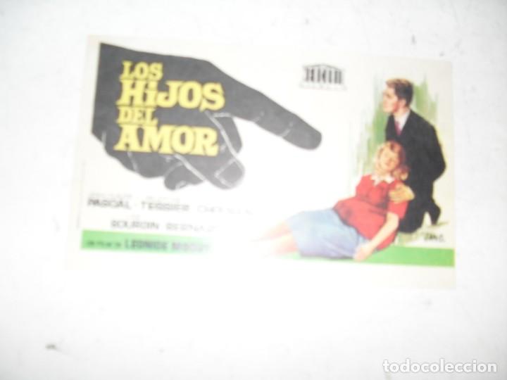 Kino: programa de mano sencillo,sin texto publicitario.titulo: LOS HIJOS DEL AMOR.