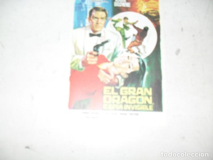 Kino: programa de mano sencillo,sin texto publicitario.titulo: EL GRAN DRAGON.