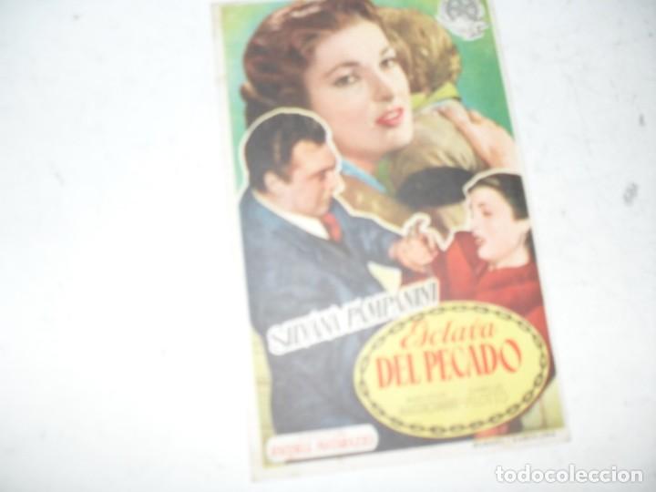  Flyers Publicitaires de films Anciens: programa de mano sencillo,sin texto publicitario.titulo: ESCLAVA DEL PECADO (SILVANA PAMPANINI).