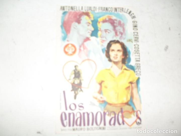  Flyers Publicitaires de films Anciens: programa de mano sencillo,sin texto publicitario.titulo: LOS ENAMORADOS.