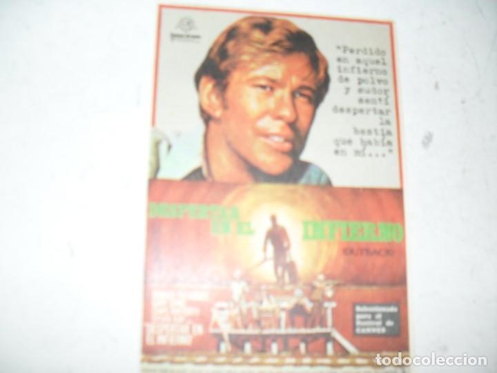  Flyers Publicitaires de films Anciens: programa de mano sencillo,sin texto publicitario.titulo: DESPERTAR EN EL INFIERNO.