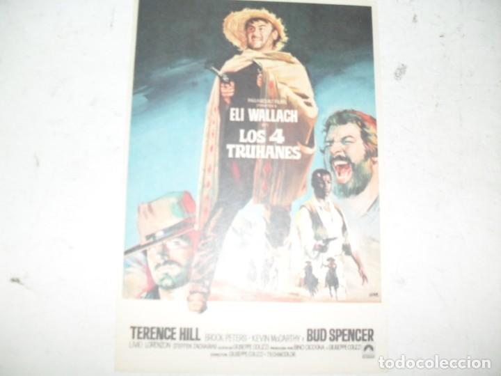  Flyers Publicitaires de films Anciens: programa de mano sencillo,sin texto publicitario.titulo: LOS 4 TRUHANES. (T HILL/B SPENCER).