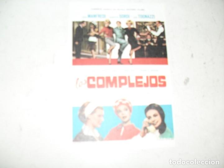  Flyers Publicitaires de films Anciens: programa de mano sencillo,sin texto publicitario.titulo: LOS COMPLEJOS (NINO MANFREDI).