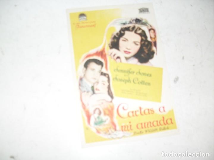  Flyers Publicitaires de films Anciens: programa de mano sencillo,sin texto publicitario.titulo: CARTAS A MI AMADA (JENNIFER JONES).