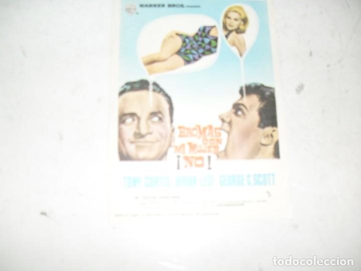  Flyers Publicitaires de films Anciens: programa de mano sencillo,sin texto publicitario.titulo:BROMAS CON MI MUJER &iexcl;NO&iexcl;(TONY CURTIS).