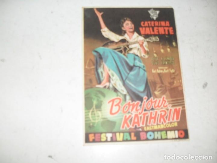  Flyers Publicitaires de films Anciens: programa de mano sencillo,sin texto publicitario.titulo:BONJOUR,KATHRIN.