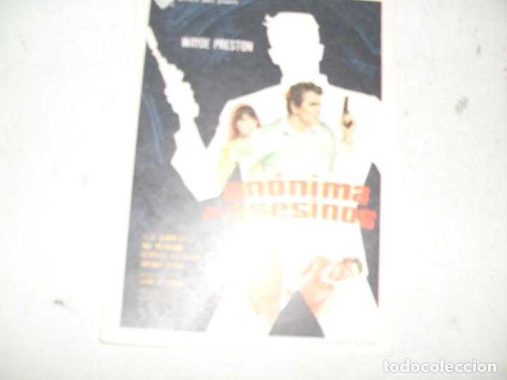  Flyers Publicitaires de films Anciens: programa de mano sencillo,sin texto publicitario.titulo:ANONIMA DE ASESINOS.