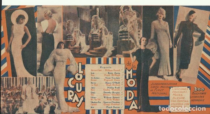 Cine: PTCC 126 EL ALTAR DE LA MODA PROGRAMA TRIPLE URUGUAYO WARNER BETTE DAVIS WILLIAM POWELL - Foto 2