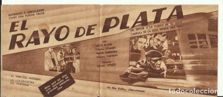 Cine: PTCC 128 EL RAYO DE PLATA PROGRAMA DOBLE RKO SALLY BLANE CHARLES STARRET - Foto 1