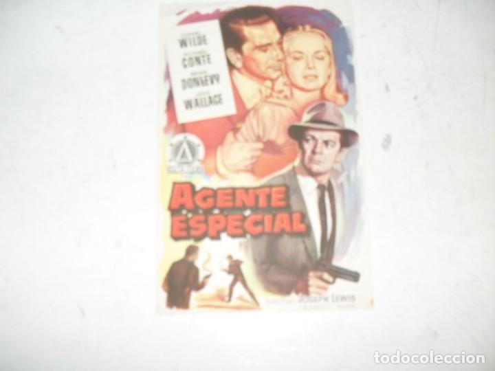 Cine: programa de mano sencillo,sin texto publicitario.titulo: AGENTE ESPECIAL.