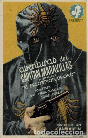 Foglietti di film di film antichi di cinema: PROGRAMA DE CINE: AVENTURAS DEL CAPIT&Aacute;N MARAVILLAS PC-5661