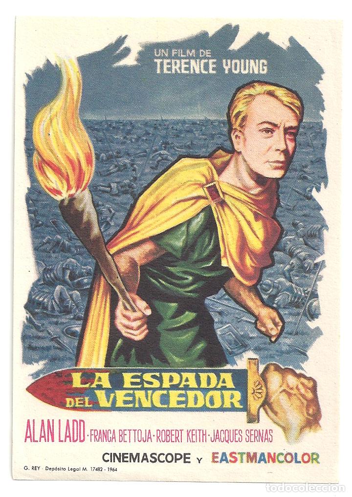 Cine: PTCC 123 LA ESPADA DEL VENCEDOR PROGRAMA SENCILLO ALAN LADD JACQUES SERNAS - Foto 1