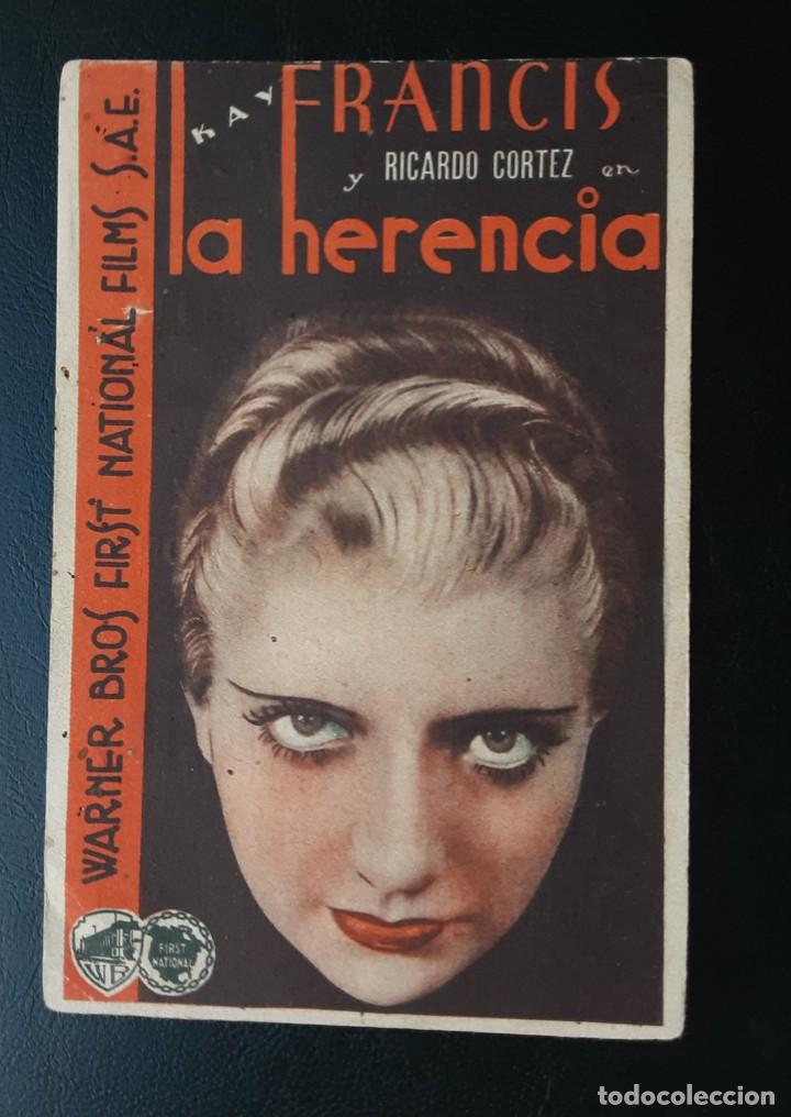 Cine: LA HERENCIA KAY FRANCIS RICARDO CORTEZ