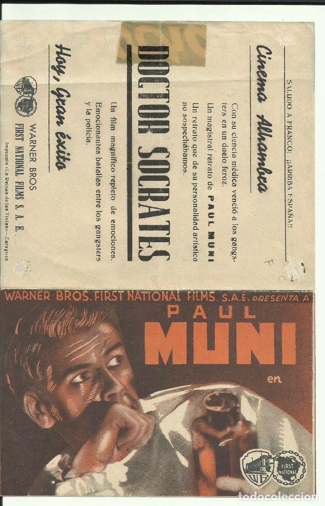 Cine: PTCC 128 EL DOCTOR SOCRATES PROGRAMA DOBLE WARNER PAUL MUNI ANN DVORAK - Foto 3
