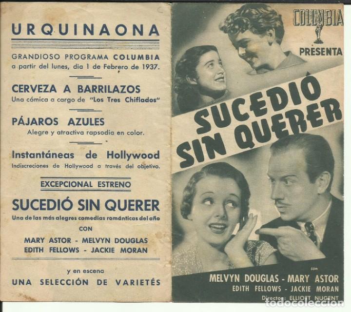 Cine: PTCC 128 SUCEDIO SIN QUERER PROGRAMA DOBLE COLUMBIA MARY ASTOR MELVYN DOUGLAS - Foto 3