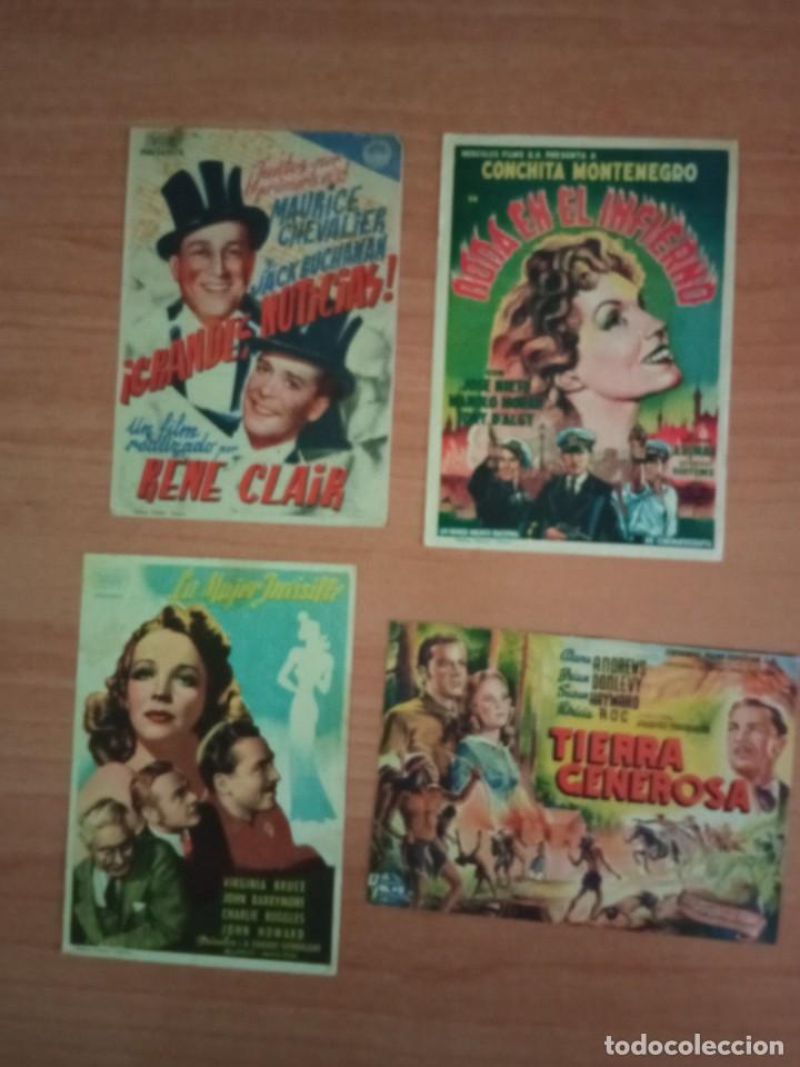  Flyers Publicitaires de films Anciens: 54 TA LOTE PROGRAMAS DE CINE--