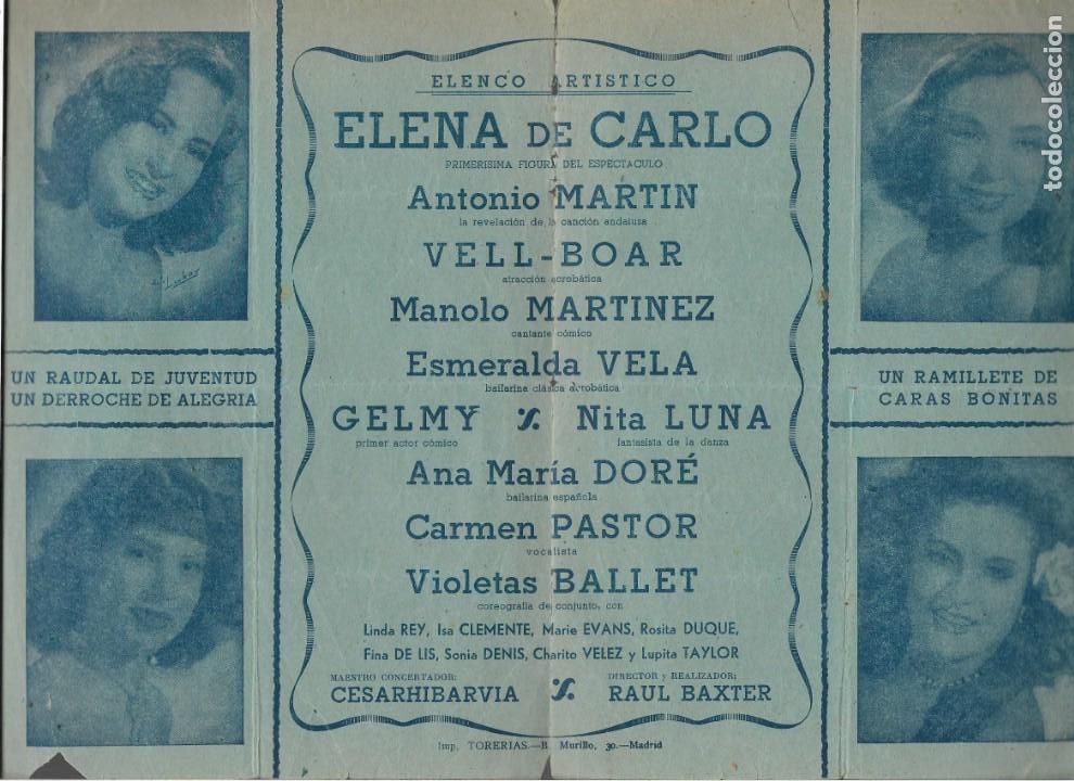 Cine: MADRID. DIPTICO.- ESPECTACULO -LAS CAPRICHOSAS- VER POTOS - Foto 3