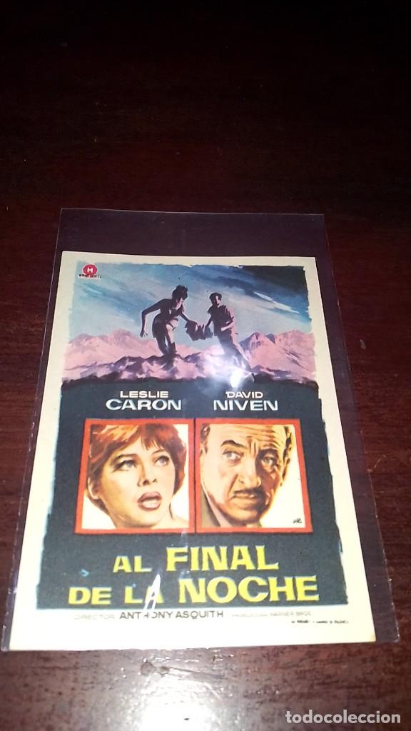 Cine: PROGRAMA O FOLLETO DE MANO DE CINE al final de la noche - Foto 1