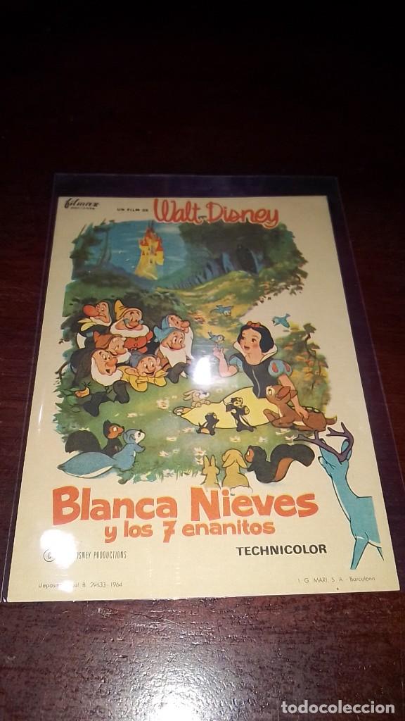 Cine: PROGRAMA O FOLLETO DE MANO DE CINE blancanieves y los 7 enanitos - Foto 1