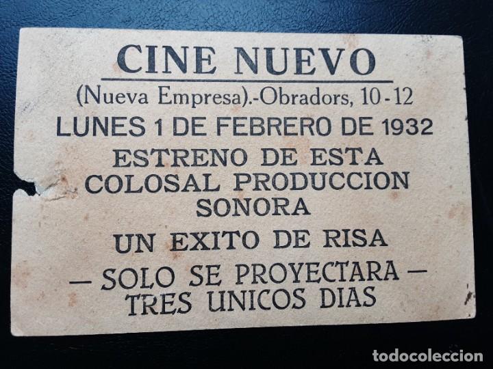 Cine: TARJETA LAS LUCES DE LA CIUDAD CHARLES CHAPLIN 1932 - Foto 2