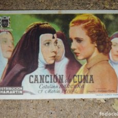  Flyers Publicitaires de films Anciens: FOLLETO DE MANO DE LA PELICULA CANCION DE CUNA. Lote 330406778