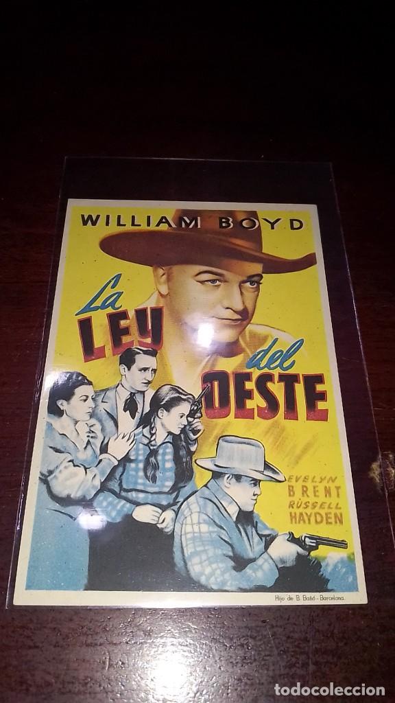 Cine: PROGRAMA O FOLLETO DE MANO DE CINE la ley del oeste - Foto 1