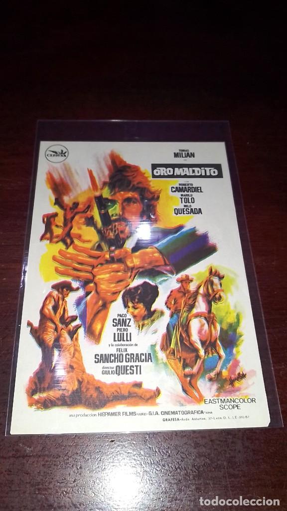 Cine: PROGRAMA O FOLLETO DE MANO DE CINE oro maldito - Foto 1