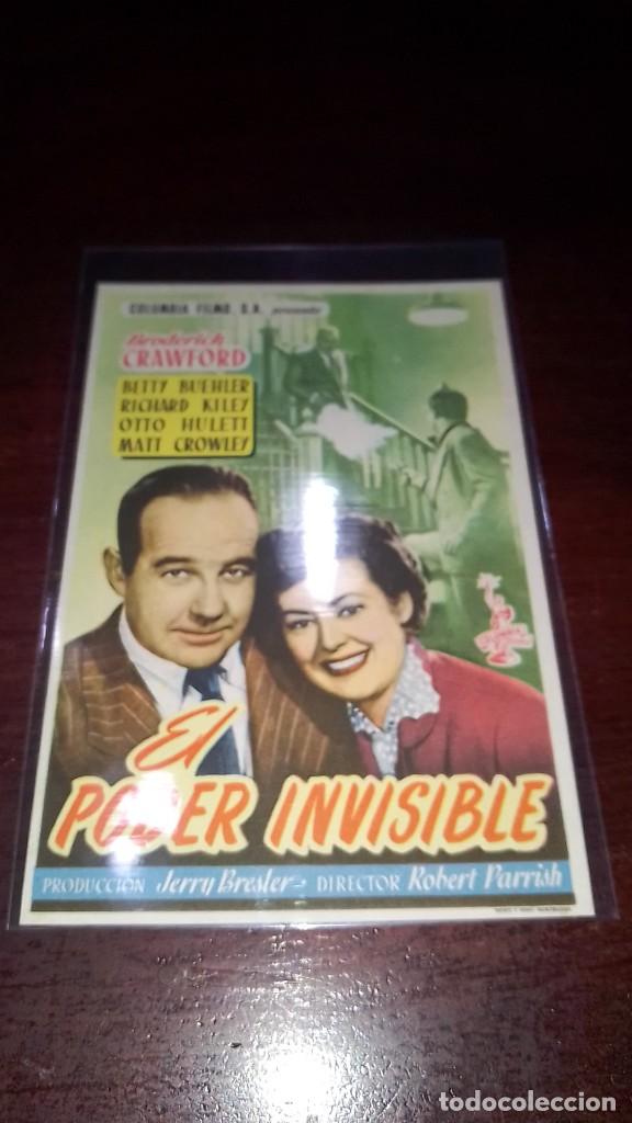 Cine: PROGRAMA O FOLLETO DE MANO DE CINE el poder invisible - Foto 1