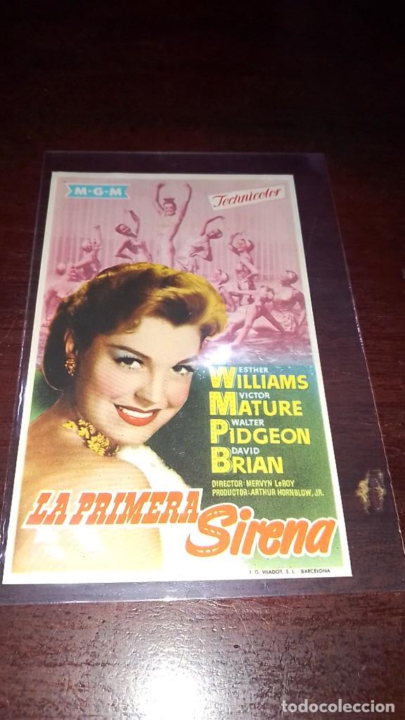 Cine: PROGRAMA O FOLLETO DE MANO DE CINE la primera sirena - Foto 1