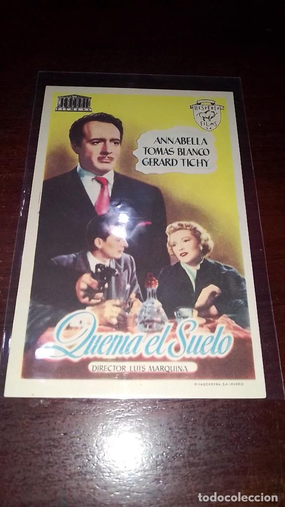 Kino: PROGRAMA O FOLLETO DE MANO DE CINE quema el suelo