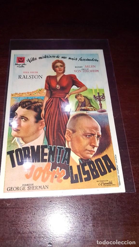 Cine: PROGRAMA O FOLLETO DE MANO DE CINE tormenta sobre lisboa - Foto 1