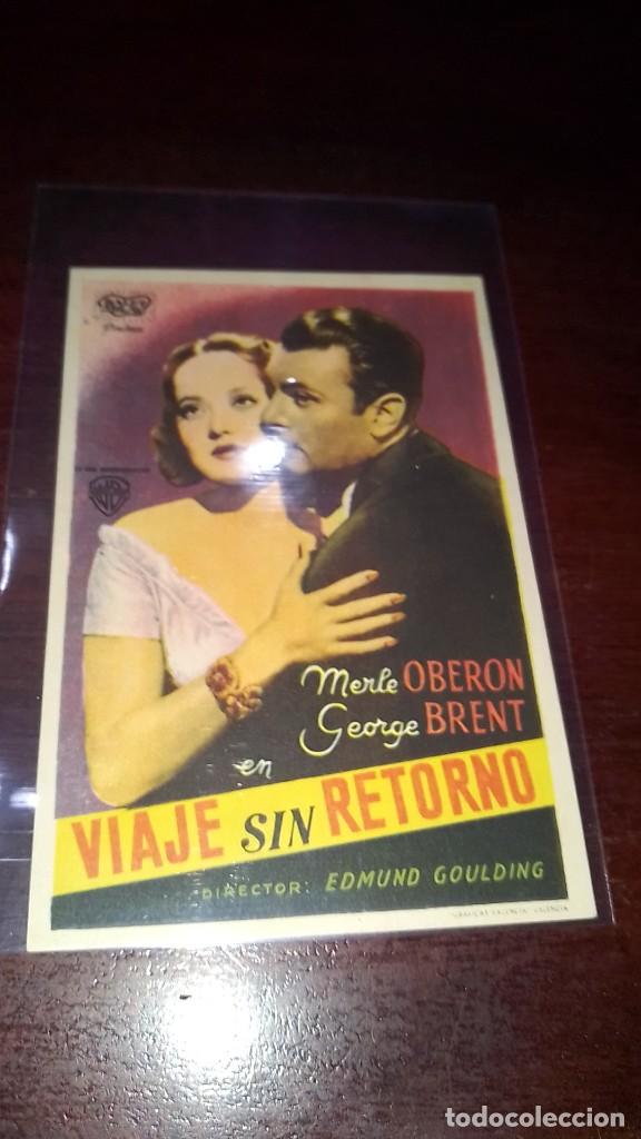 Cine: PROGRAMA O FOLLETO DE MANO DE CINE viaje sin retorno