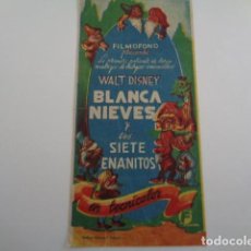  Foglietti di film di film antichi di cinema: BLANCA NIEVES Y LOS SIETE ENANITOS. WALT DISNEY. MARINA-BENLLIURE. 1942. Lote 330541808