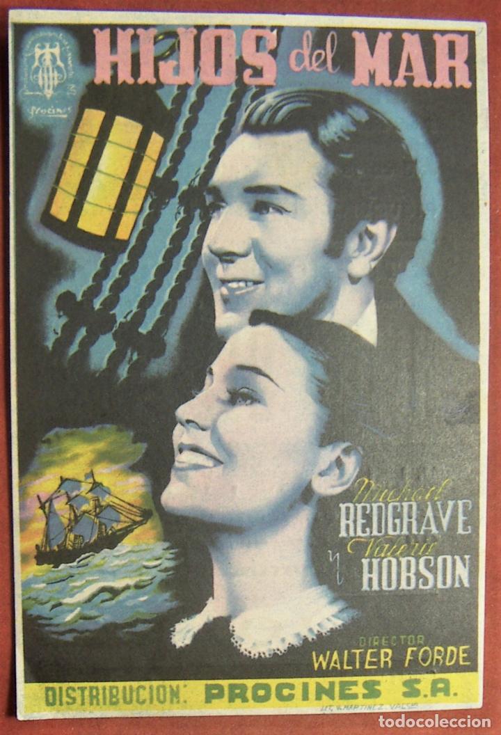  Flyers Publicitaires de films Anciens: PROGRAMA DE CINE HIJOS DEL MAR, MICHAEL REDGRAVE PUBLICIDAD TEATRO MAIQUEZ 1945