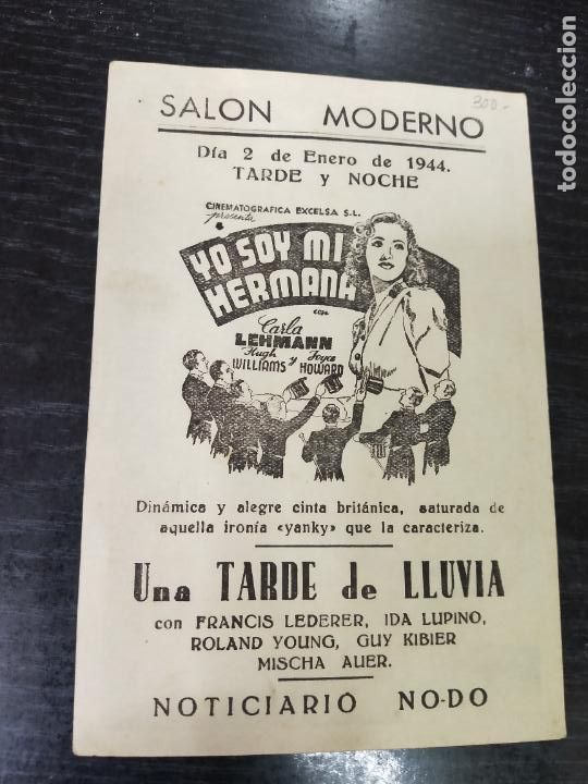 Cine: YO SOY MI HERMANA. CARLA LEHMANN. PROGRAMA DE CINE CON PUBLICIDAD. - Foto 2
