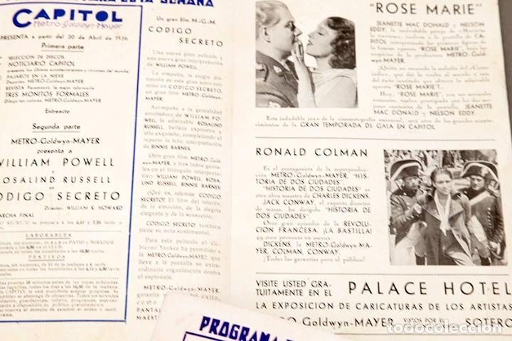 Cine: CAPITOL - A&Ntilde;OS 1935 y 1936 - 6 PROGRAMAS - Foto 12