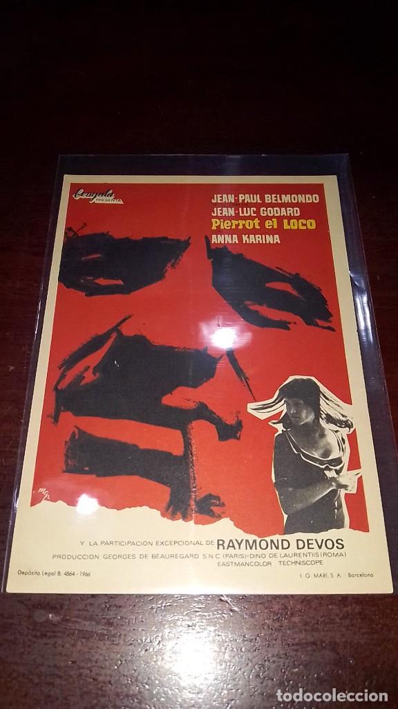 Cine: PROGRAMA O FOLLETO DE MANO DE CINE pierrot el loco - Foto 1