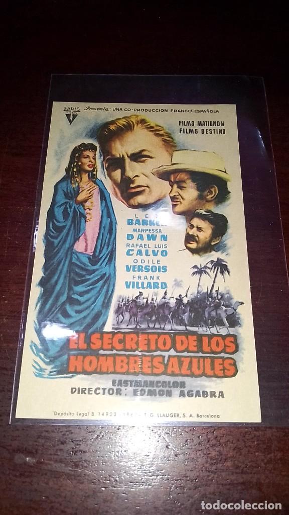 Cine: PROGRAMA O FOLLETO DE MANO DE CINE el secreto de los hombres azules