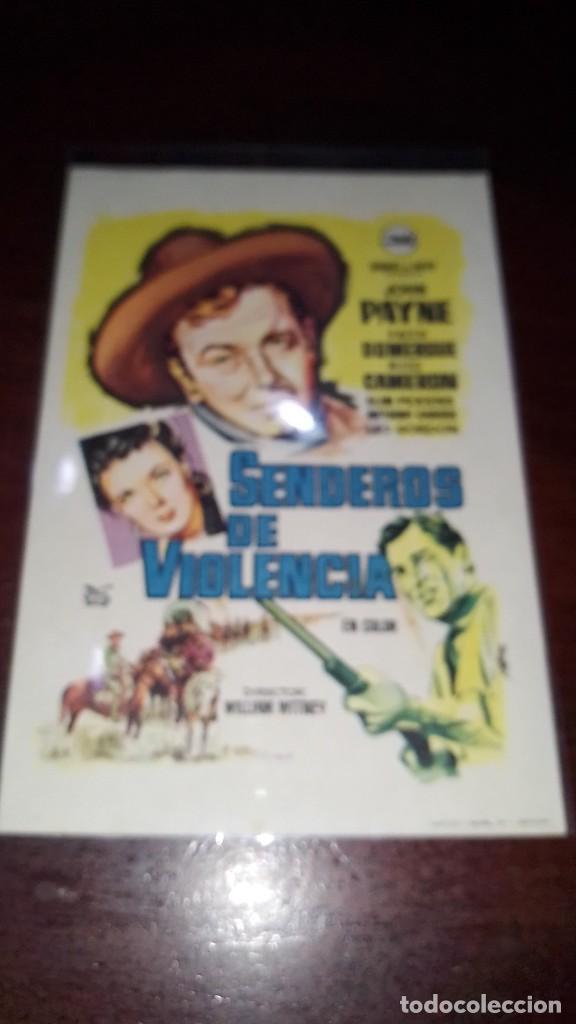 Cine: PROGRAMA O FOLLETO DE MANO DE CINE senderos de violencia - Foto 1