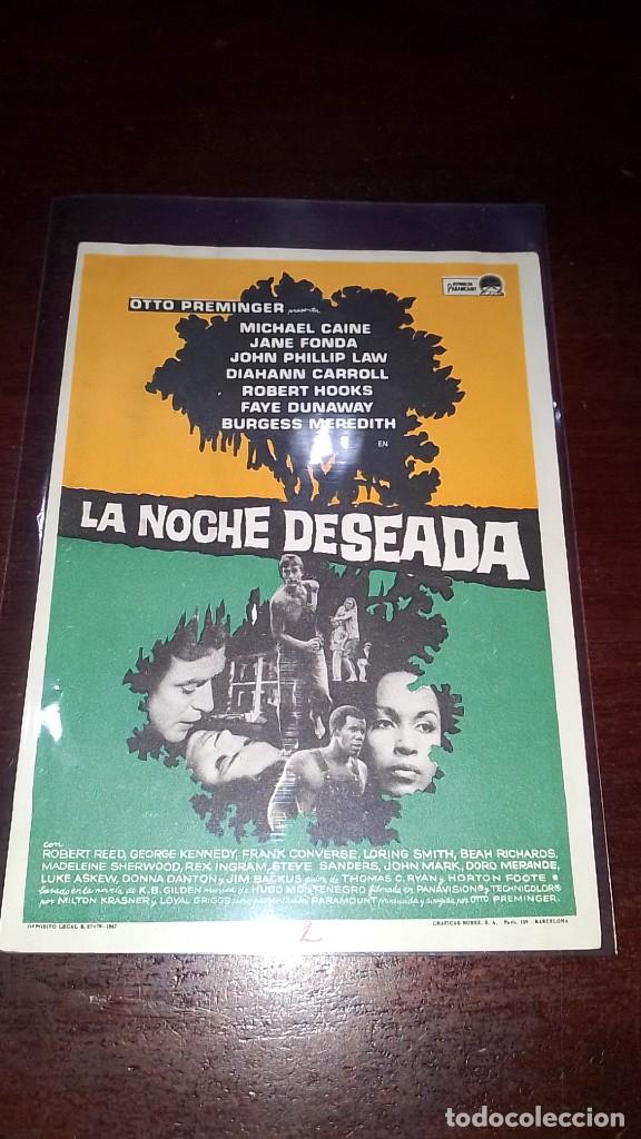 Cine: PROGRAMA O FOLLETO DE MANO DE CINE la noche deseada - Foto 1