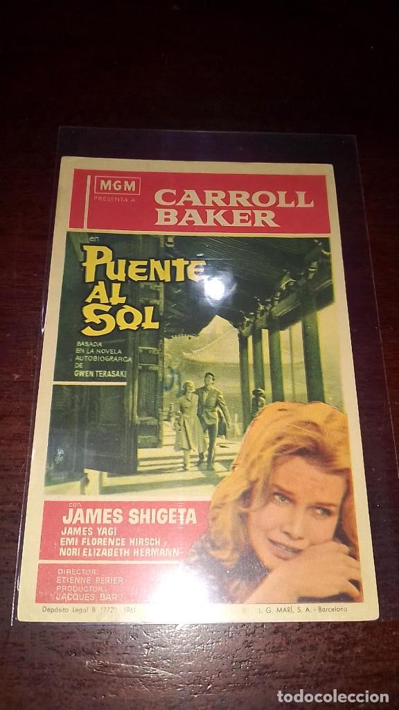 Cine: PROGRAMA O FOLLETO DE MANO DE CINE puente al sol - Foto 1