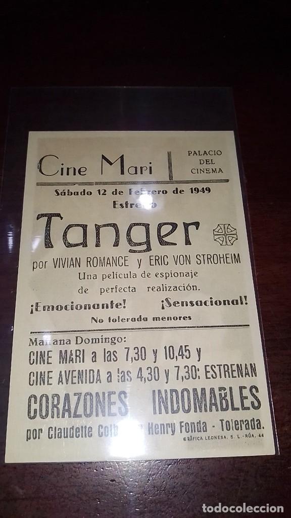 Cine: PROGRAMA O FOLLETO DE MANO DE CINE tanger - Foto 2