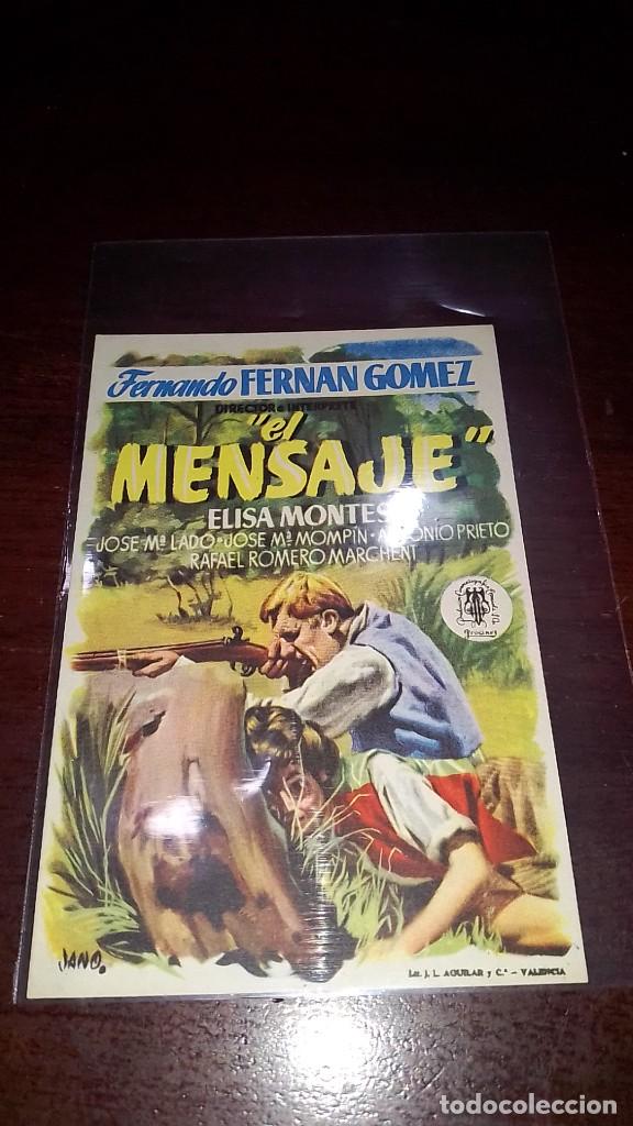 Cine: PROGRAMA O FOLLETO DE MANO DE CINE el mensaje - Foto 1