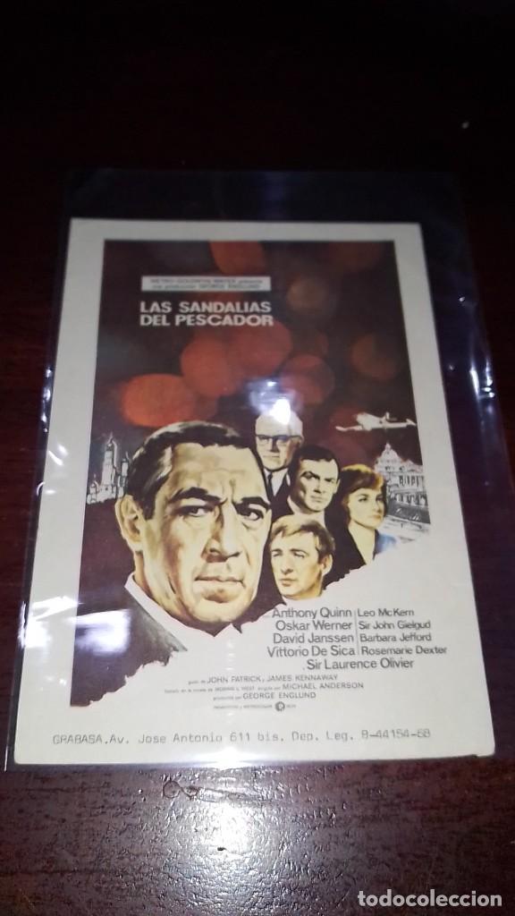 Cine: PROGRAMA O FOLLETO DE MANO DE CINE las sandalias del pescador