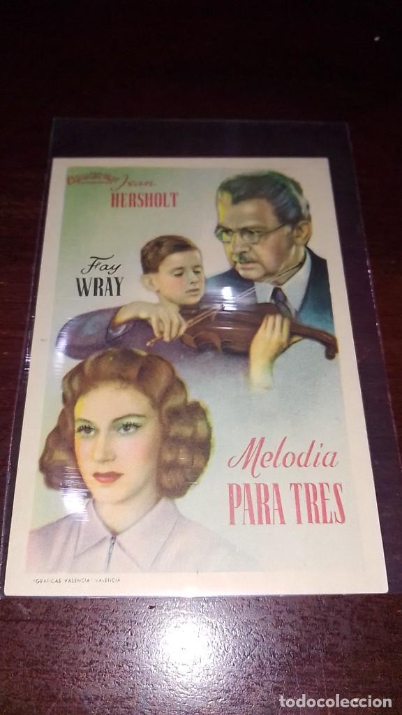 Cine: PROGRAMA O FOLLETO DE MANO DE CINE melod&iacute;a para tres - Foto 1
