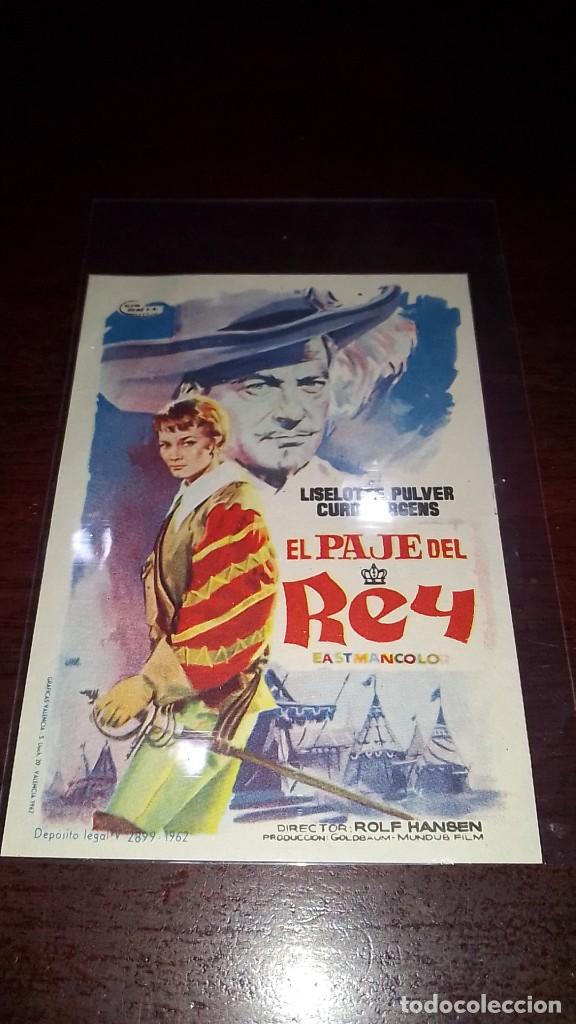 Cine: PROGRAMA O FOLLETO DE MANO DE CINE el paje del rey