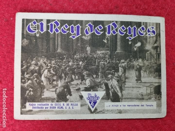  Flyers Publicitaires de films Anciens: EL REY DE REYES TARJETA SIN CINE ORIGINAL TJ 75