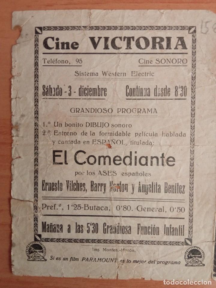 Cine: Z-PROGRAMA DE CINE--EL COMEDIANTE - Foto 2